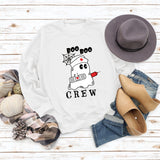 BOO BOO CREW Lettre Lâche Automne/Hiver Bas Manches Longues Pull Femme