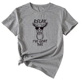 Sable Large T-Shirt Femme RELAX I'VE GOAT Manches Courtes