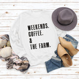 WEEK-END CAFÉ Col Rond Pull Ample à Manches Longues Femme