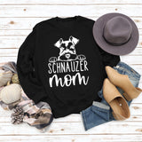 SCHNAUZER MOM Rundhals Brief frauen Sweatshirt Druck Lose Langarm