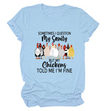 SOMETIMES QUESTION MY Sommer-T-Shirt mit Buchstaben und kurzen Ärmeln, bedruckt mit Rundhalsausschnitt