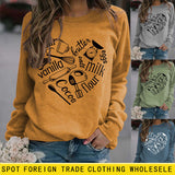 Rundhals-Oberteil, langärmliger Pullover aus Sugar Oil Vanilla
