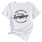 Wenn Sie das kurzärmlige T-Shirt mit Rundhalsausschnitt und Buchstaben-Print nicht finden können