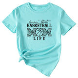 Livin That Basketball, Crewneck, Plus-size Women's T-shirt, Short-sleeved Shirt