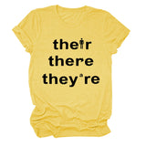 T-shirt ample à manches courtes, avec lettres imprimées, à la mode