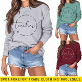 L'INFLUENCE DES LETTRES SWEAT-SHIRT OVERSIZE À MANCHES LONGUES ET COL ROND AMPLE