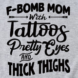 F-Bomb Mom Women's Letter Print Information Short Sleeve Top Women T-shirt