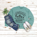 Printed Pullover Round Neck Tops Long Sleeve Printed Sweatshirt