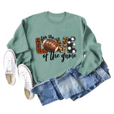 „For The Love Of The Game“ Rugby-Sweatshirt mit Leopardenmuster und Aufschrift