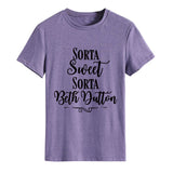 Sorta Sweet Sorta Fashion Damen T-Shirt mit Rundhalsausschnitt und kurzen Ärmeln