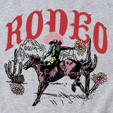 Freizeithemd mit Rodeo-Fun-Muster und Rundhalsausschnitt, kurzärmelig