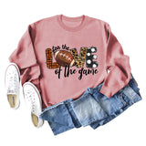 „For The Love Of The Game“ Rugby-Sweatshirt mit Leopardenmuster und Aufschrift