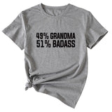 49%GRANDMA Womens Casual Loose Short-sleeved Shirt