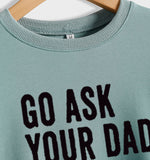 Rundhals-Oberteile mit Buchstaben, langärmelig, GO ASK-Aufdruck, lockeres Sweatshirt
