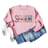 Spot Senior Class of 2023 Letter Lockerer, lässiger Langarmpullover für Damen