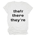 T-shirt ample à manches courtes, avec lettres imprimées, à la mode