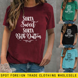Sorta Sweet Sorta Fashion Damen T-Shirt mit Rundhalsausschnitt und kurzen Ärmeln