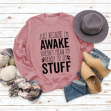 JUSTE PARCE QUE Sweat-shirt ample à manches longues imprimé lettres