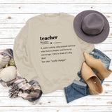Teacher Love Letter Fashion Loose Ladies Long Sleeve Casual Plus Size Sweater
