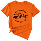 Wenn Sie das kurzärmlige T-Shirt mit Rundhalsausschnitt und Buchstaben-Print nicht finden können