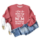 I'm A Real Estate Agent Letter Loose Long Sleeve Women's Sweater