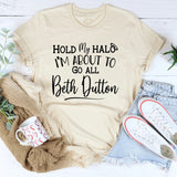 HOLD MY HALO I'M About Letter Crew Neck Loose Short Sleeve Damen-T-Shirt