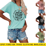 You Threw Dirt on My Name Summer Monogram Print Short Sleeve Crewneck T-shirt