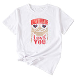 Chemise décontractée à manches courtes et col rond pour femme, impression graphique amusante