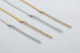 Chain with chain titanium necklace snake bone chain for women