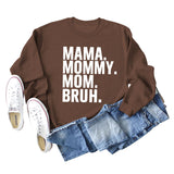 MAMA MOMMY MOM Fashion Letter New Long Sleeve Round Neck Sweater