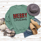 Sweat-shirt à manches longues pour femmes, joyeux noël, mode lettre automne hiver
