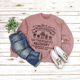 Printed Pullover Round Neck Tops Long Sleeve Printed Sweatshirt