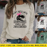 DON'T MESS WITH Brief Rundhals Lose Langarm Plus Größe Pullover Mädchen