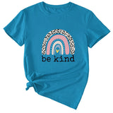 Be kind Funny Graphic Print Women's Summer Casual Loose Short Sleeve T-Shirt