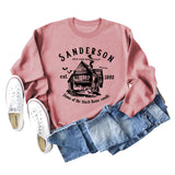 SANDERSON BED Lettres Col Rond Bas Manches Longues Sweat Femme