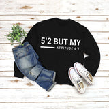 Rundhals-Oberteile, langärmeliges, bedrucktes Sweatshirt mit Buchstaben