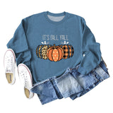 It's Fall Y'All Loose Round Neck Long Sleeved Women In Autumn