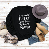 In A World Full Fashion Lettre Col Rond Manches Longues Pull Oversize Fille