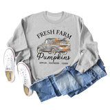 Frauen Casual Buchstaben Rundhals Lose Langarm Pullover Spot