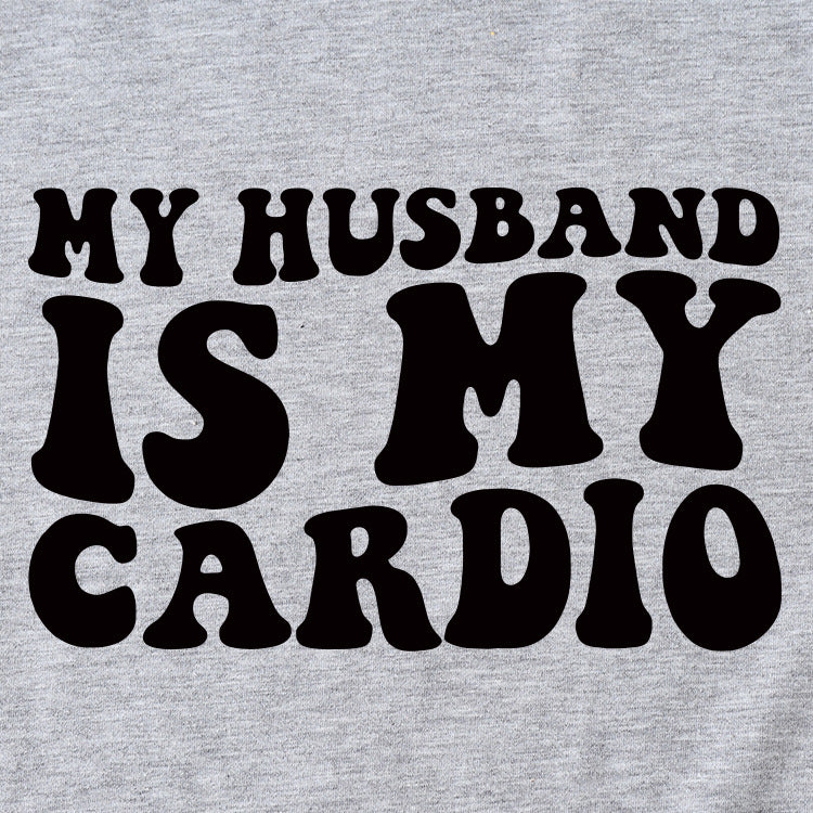 My Husband Is My Heart Casual Crewneck Short Sleeve T-Shirt