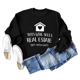 THIS GIRL SELLS Fashion Letters Loose Bottoming Love Sweater Long Sleeve Women