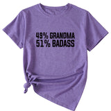 49%GRANDMA Womens Casual Loose Short-sleeved Shirt
