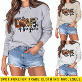 „For The Love Of The Game“ Rugby-Sweatshirt mit Leopardenmuster und Aufschrift