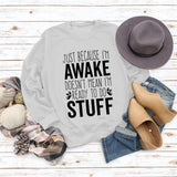 JUSTE PARCE QUE Sweat-shirt ample à manches longues imprimé lettres
