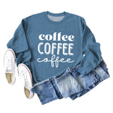Kaffee Damen Loose Bottomed Langarm Top Großer Pullover Damen