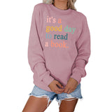 Buchstaben bedruckter lässiger Rundhals-Mode-Pullover für Damen