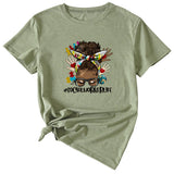 SOCIALWORKERLIFE T-Shirt mit lustigem Muster, neues Rundhals-Kurzarm-T-Shirt