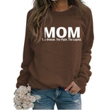 Maman la femme le mythe Spot lettre ample à manches longues grande taille pull