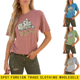 T-shirt à manches courtes et col rond Howdy Funny Graphic
