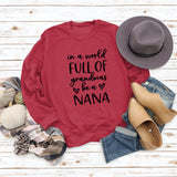In A World Full Fashion Lettre Col Rond Manches Longues Pull Oversize Fille